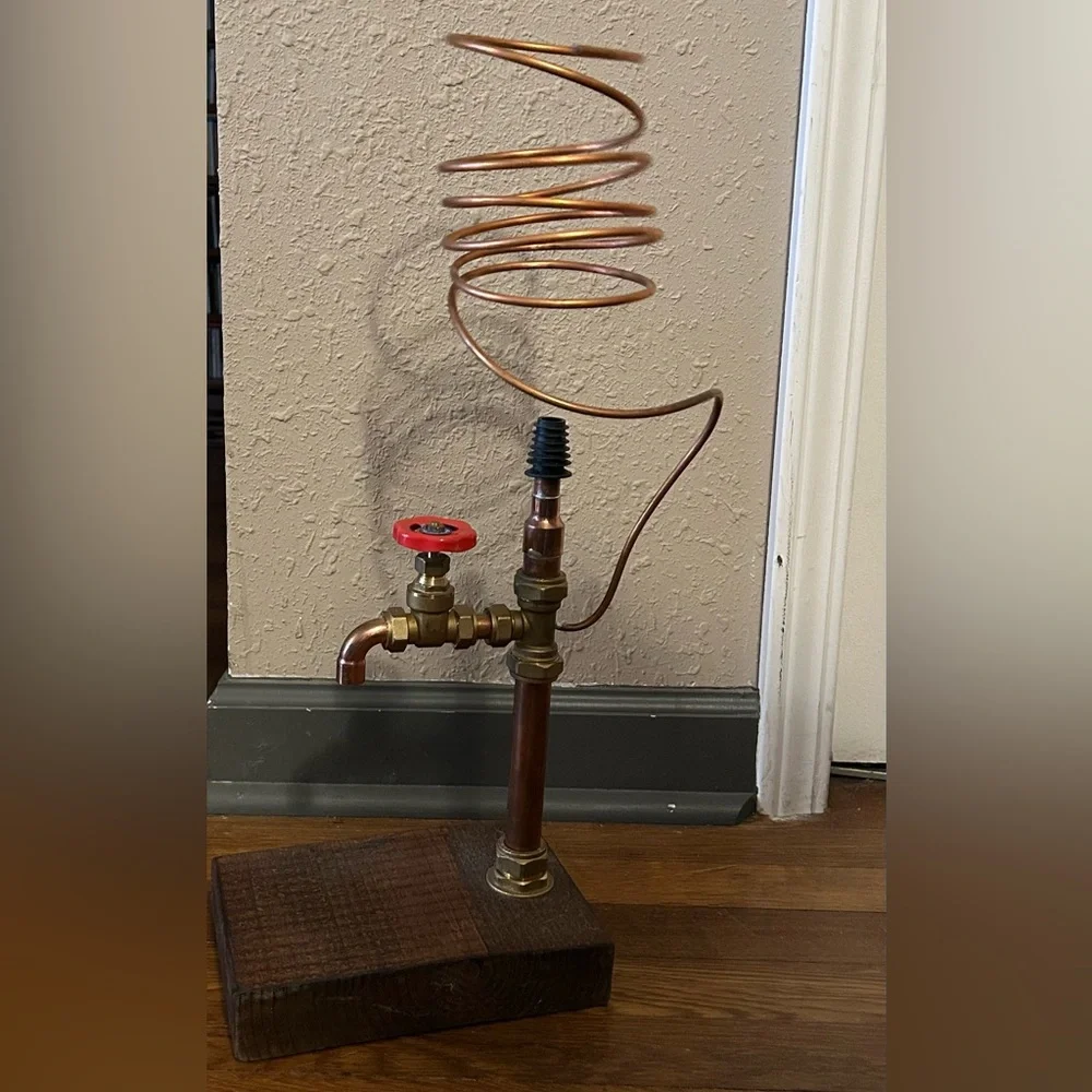 Industrial Copper Whiskey or Beverage Dispenser